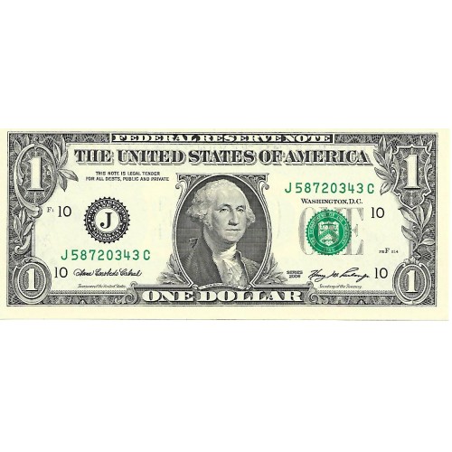 2006 - Estados Unidos PIC 523a billete de 1 Dolar Letra J S/C
