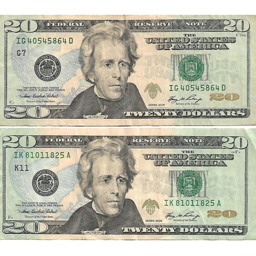2006 - Estados Unidos PIC 526 billete de 20 Dolares MBC