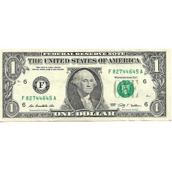 2009 - Estados Unidos PIC 530a billete de 1 Dolar Letra F EBC 2009 - Estados Unidos PIC 530a billete de 1 Dolar Letra F EBC