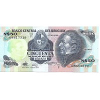1988 - Uruguay 50 New Pesos banknote PIC 61A UNC 1988 - Uruguay 50 New Pesos banknote PIC 61A UNC