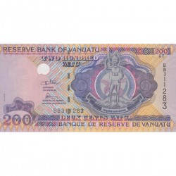 1995 - Vanuatu P8b 200 Vatu banknote