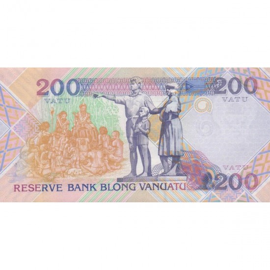 1995 - Vanuatu P8b 200 Vatu banknote 1995 - Vanuatu P8b 200 Vatu banknote