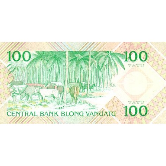 1982 - Vanuatu P1 100 Vatu banknote 1982 - Vanuatu P1 100 Vatu banknote