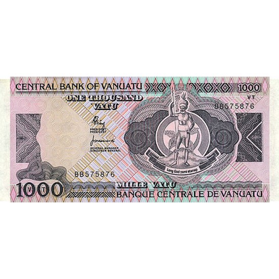 1982 - Vanuatu P3 1,000 Vatu banknote 1982 - Vanuatu P3 1,000 Vatu banknote