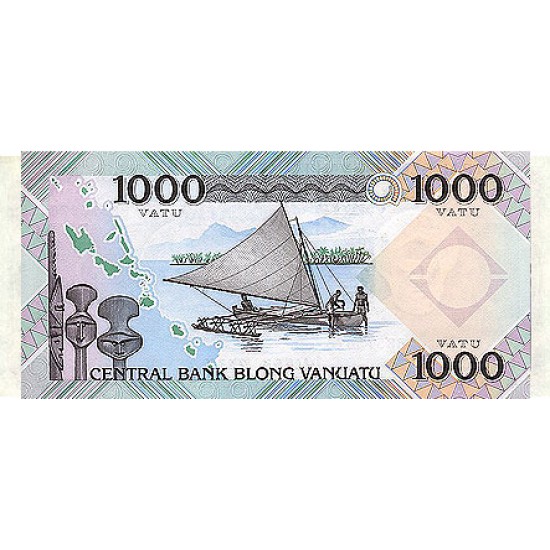 1982 - Vanuatu P3 1,000 Vatu banknote 1982 - Vanuatu P3 1,000 Vatu banknote