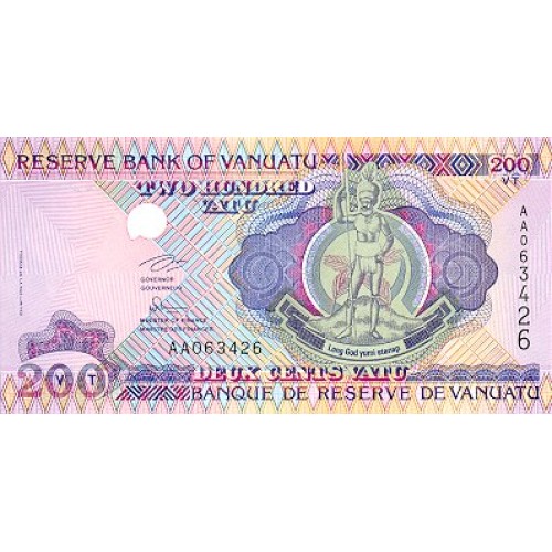 1995 - Vanuatu P8a billete de 200 Vatu