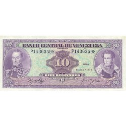 1979 - Venezuela P51g billete de 10 Bolívares