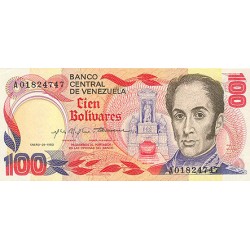 1980 - Venezuela P59a billete de 100 Bolívares