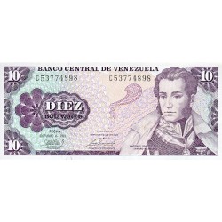 1981 - Venezuela P60a billete de 10 Bolívares