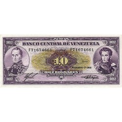 1988 - Venezuela P62 billete de 10 Bolívares