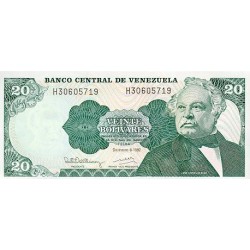 1989 - Venezuela P63b billete de 20 Bolívares