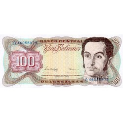 1992 - Venezuela P66d billete de 100 Bolívares S/C 1992 - Venezuela P66d billete de 100 Bolívares S/C