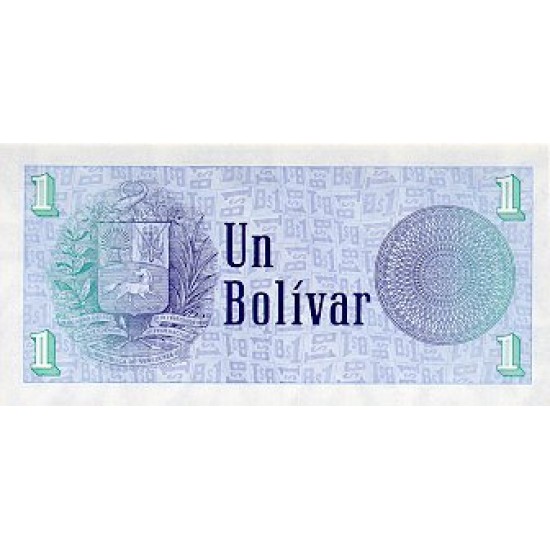1989 - Venezuela P68 1 Bolivar banknote 1989 - Venezuela P68 1 Bolivar banknote