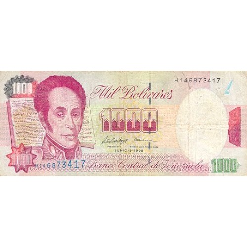 1998 - Venezuela P76d billete de 1.000 Bolívares S/C