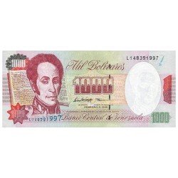 1998 - Venezuela P76c billete de 1.000 Bolívares