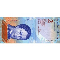 2008 - Venezuela P88c billete de 2 Bolívares