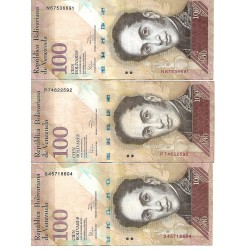 2012 - Venezuela P93e billete de 100 Bolívares MBC 2012 - Venezuela P93e billete de 100 Bolívares MBC
