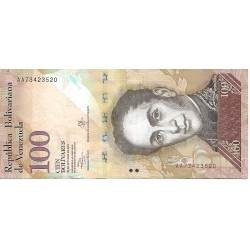 2013 - Venezuela P93g billete de 100 Bolívares S/C 2013 - Venezuela P93g billete de 100 Bolívares S/C