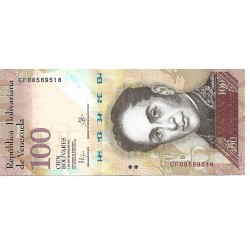 2015 - Venezuela P93j billete de 100 Bolívares S/C