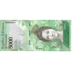 2017 - Venezuela P97c billete de 5000 Bolívares S/C