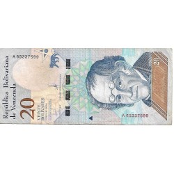 2018 - Venezuela P104 billete de 20 Bolívares MBC 2018 - Venezuela P104 billete de 20 Bolívares MBC