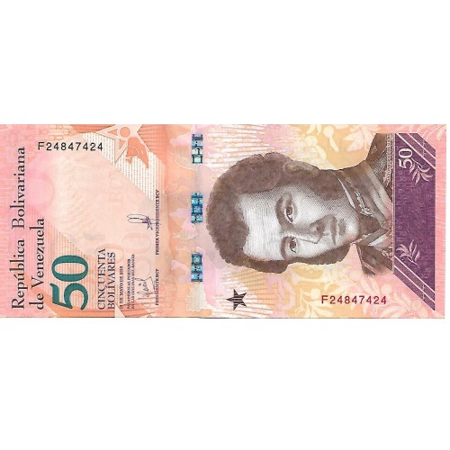 2018 - Venezuela P105a billete de 50 Bolívares S/C