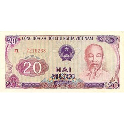 1985 - Viet Nam  pic 94a  billete de 20 Dong