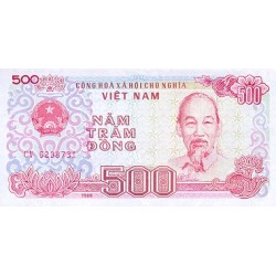1988 - Vietnam PIC 101a billete de 500 Dong S/C