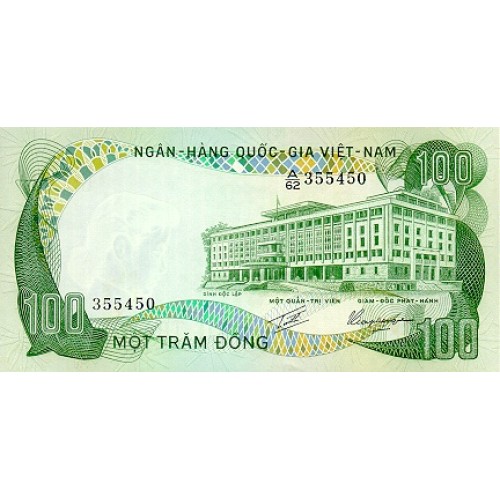1972 - Vietnam South 100 Dong banknote PIC 31 UNC