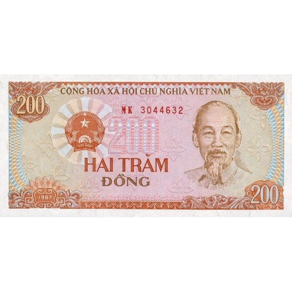 1987 -   Viet Nam   Pic 100a   200 Dong banknote