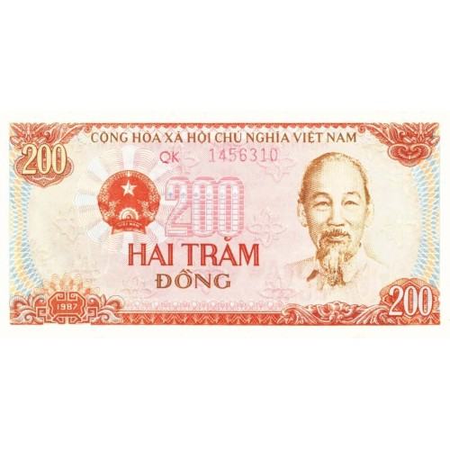 1987 - Vietnam 200 Dong banknote PIC 100b UNC