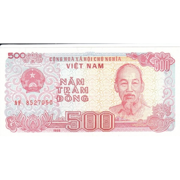 1988 -   Viet Nam   Pic 101a  500 Dong banknote
