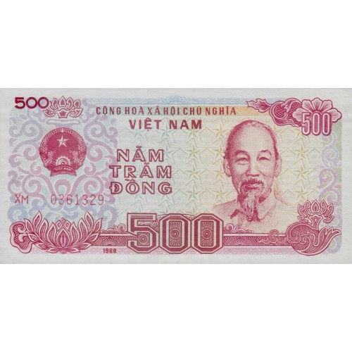 1988 - Vietnam 500 Dong banknote PIC 101b UNC