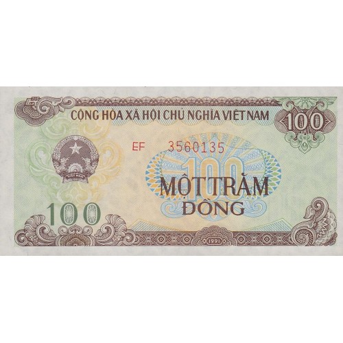 1992 - Vietnam 100 Dong banknote PIC 105a UNC