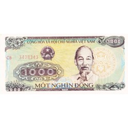 1988 - Vietnam PIC 106b billete de 1000 Dong S/C