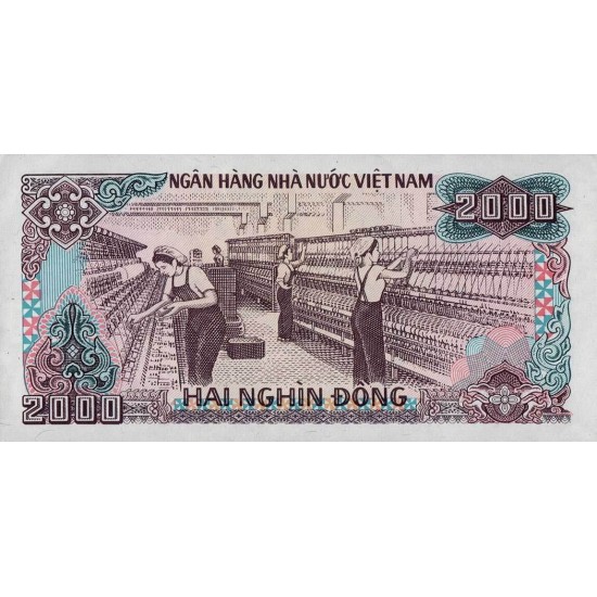 1988 - Viet Nam Pic 107b 2000 Dong banknote 1988 - Viet Nam Pic 107b 2000 Dong banknote
