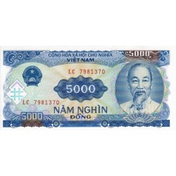 1991 - Vietnam PIC 108 billete de 5000 Dong S/C 1991 - Vietnam PIC 108 billete de 5000 Dong S/C