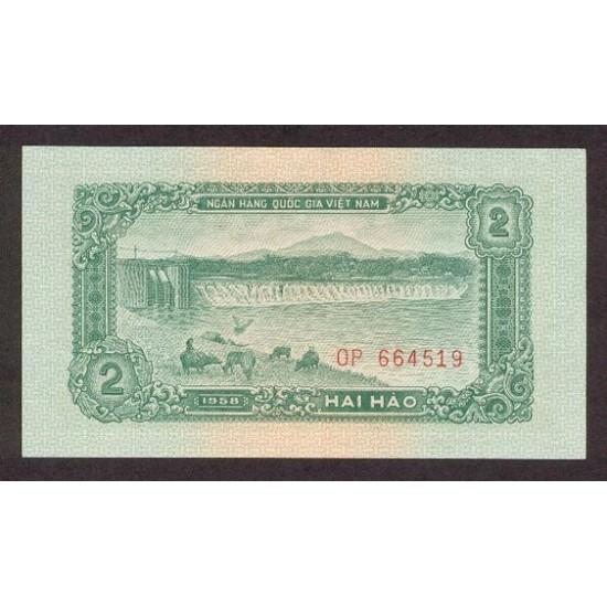 1958 - Viet Nam Pic 69 2 Hao banknote 1958 - Viet Nam Pic 69 2 Hao banknote
