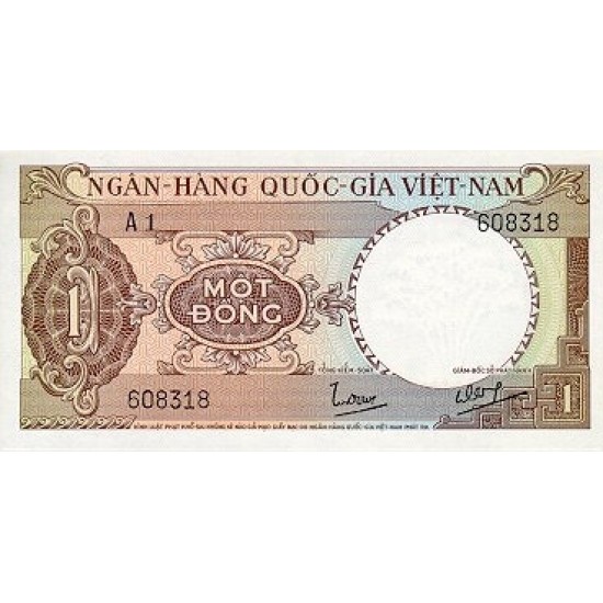 1964 - Viet Nam South Pic 15 1 Dong banknote 1964 - Viet Nam South Pic 15 1 Dong banknote