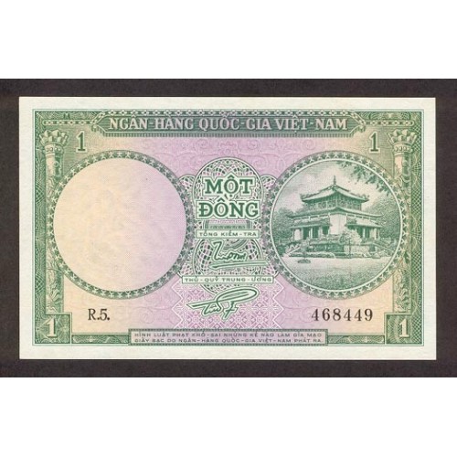 1956 - Viet Nam  del Sur pic 1  billete de 1 Dong