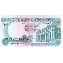 1969 - Vietnam del Sur PIC 25 billete de 50 Dong S/C