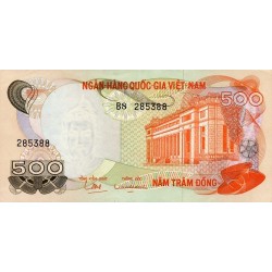 1970 - Vietnam del Sur PIC 28 billete de 500 Dong S/C