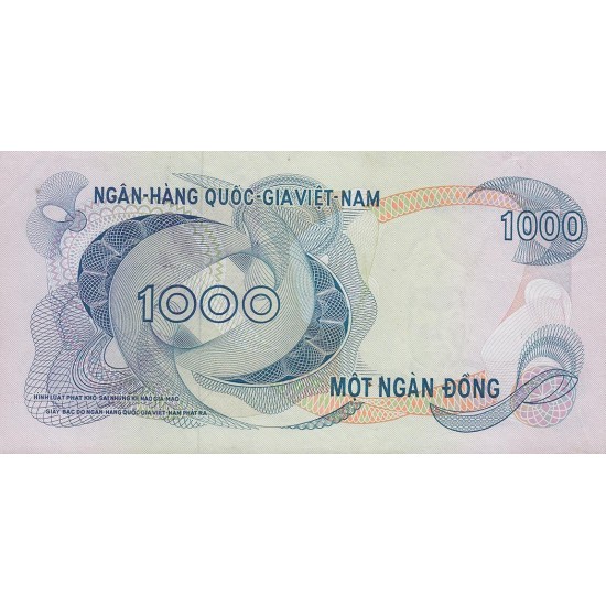 1972 - Viet Nam South Pic 29 1000 Dong banknote 1972 - Viet Nam South Pic 29 1000 Dong banknote