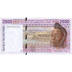 1993 - W. Afri.State (Ivory Coast) Pic 112Ab 2.500 Frs. banknote