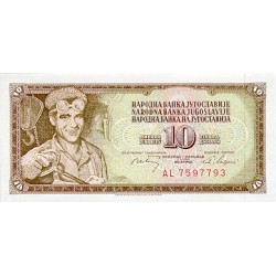 1968 - Yugoslavia Pic 82c        billete de 10 Dinara