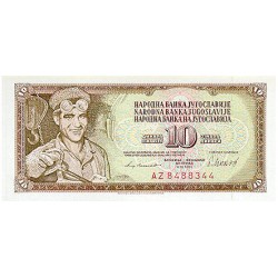 1978 - Yugoslavia Pic 87a        10 Dinara banknote