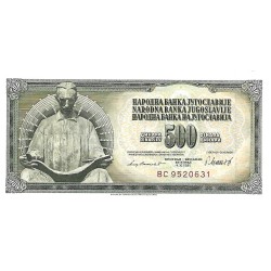 1981 - Yugoslavia PIC 91b billete de 500 Dinara S/C