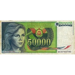 1988 - Yugoslavia 50.000 Dinara banknote PIC 96 UNC 1988 - Yugoslavia 50.000 Dinara banknote PIC 96 UNC