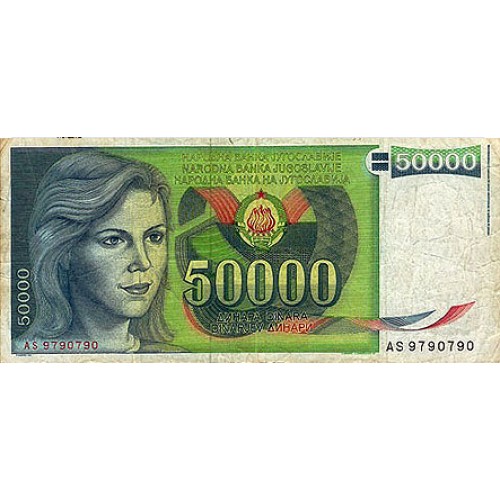 1988 - Yugoslavia Pic 96       billete de 50.000 Dinara