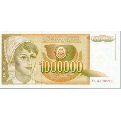 1989 - Yugoslavia 1.000.000 Dinara banknote PIC 99 UNC 1989 - Yugoslavia 1.000.000 Dinara banknote PIC 99 UNC